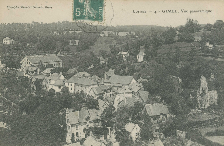Gimel : "Corrèze - 4 - Gimel, vue panoramique".
