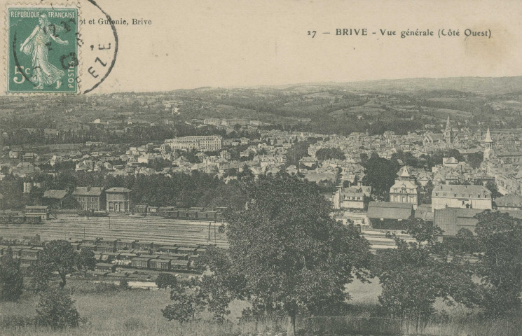 Brive-la-Gaillarde : "27 - Brive - Vue générale (côté Ouest)" .