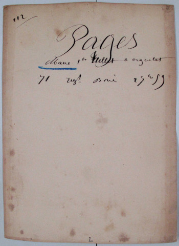 Répertoire alphabétique sur fiches : Pactot-Petit