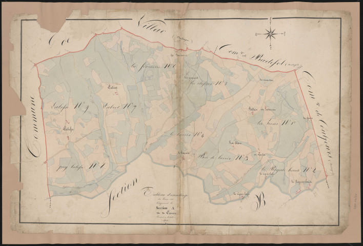 Tableau d'assemblage de la section A de Laveix