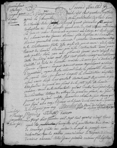 Baptêmes, mariages, sépultures (1783-1792)