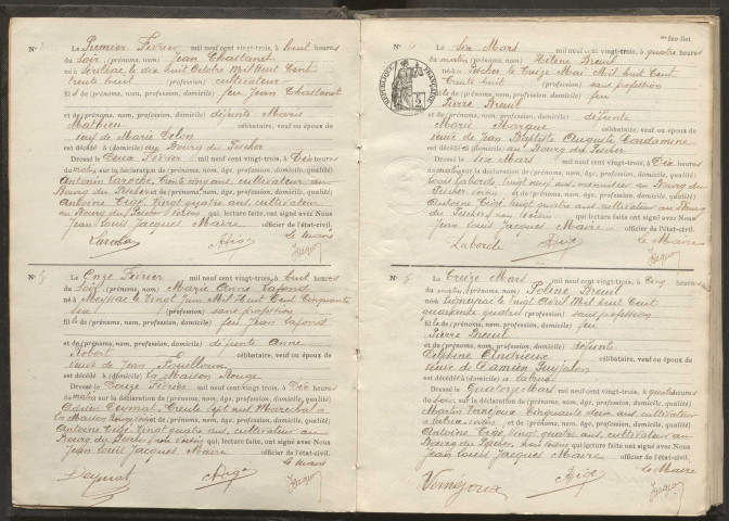 Décès (1923-1942).