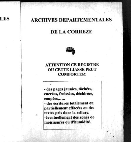 Naissances, mariages, décès (1843-1852)