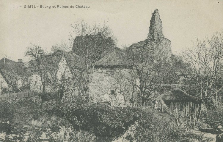 Gimel : "- Gimel - Bourg et ruines du château".
