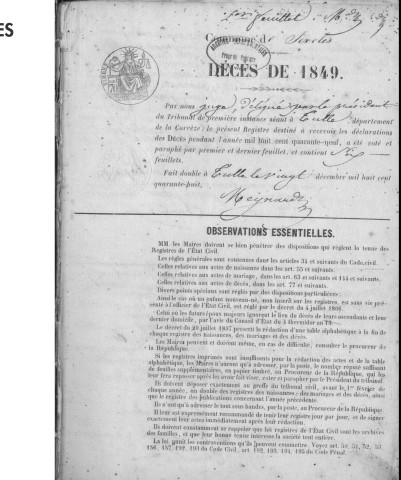 Décès (1849-1868)