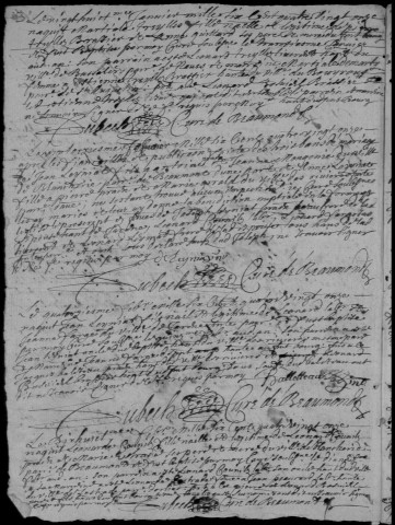 Baptêmes, mariages, sépultures (1691-1718)