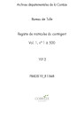 Classe 1912 : matricules 1 à 500.
