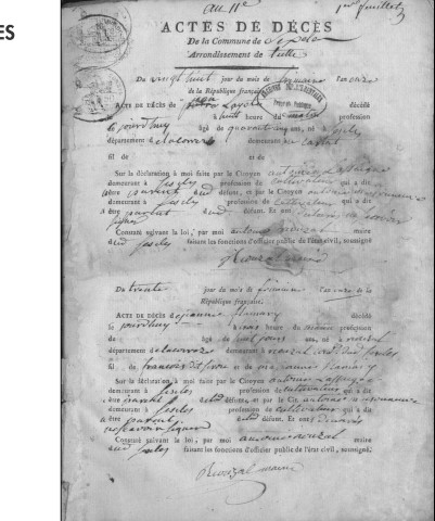 Décès (1803-1848)