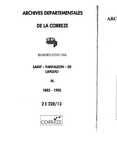 Mariages (1882-1902)