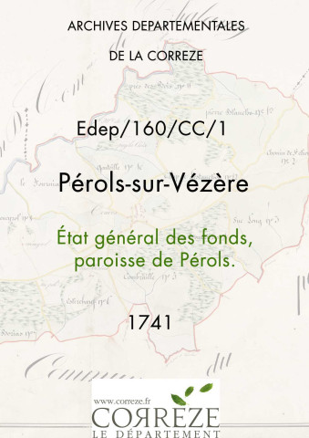 État général des fonds, paroisse de Pérols. 03 septembre-09 novembre 1741