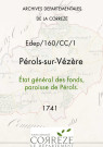 État général des fonds, paroisse de Pérols. 03 septembre-09 novembre 1741