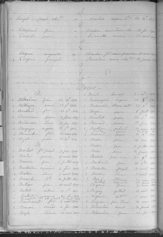 Tables décennales des décès (1903-1912)