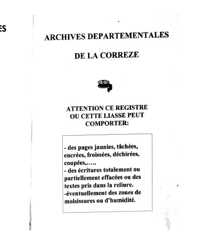 Naissances, mariages, décès (1803-1812)