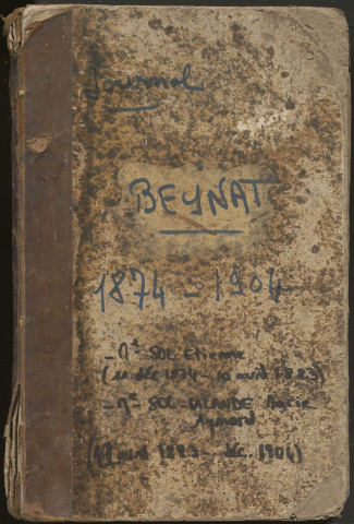 Répertoire chronologique : maître Sol Etienne (11 décembre 1874-10 avril 1883), maître Sol-Lalande Marie Aymard (12 avril 1883 - décembre 1904)