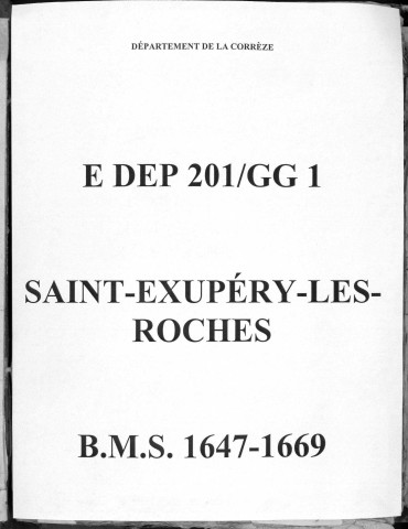 Baptêmes (1647-1669)