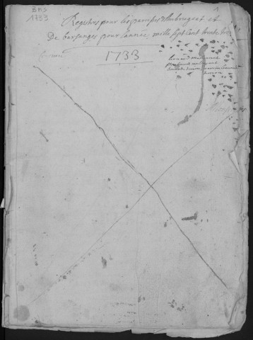 Baptêmes, mariages, sépultures (1733-1762)