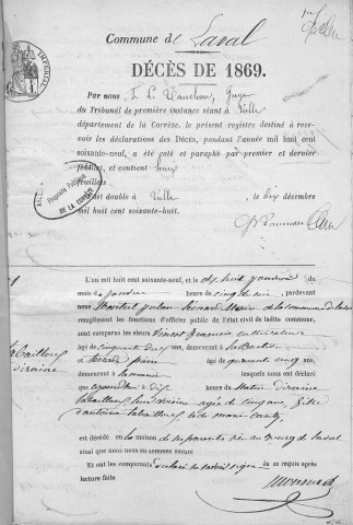 Décès (1869-1881)