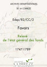 Relevé de l'état général des fonds. 1747-1789