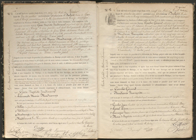 Mariages (1882-1902)