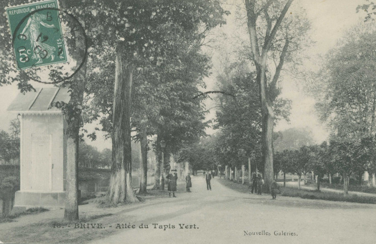 Brive-la-Gaillarde : "18. - Brive. - Allée du Tapis vert".