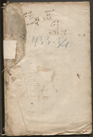 1er janvier 1733-24 septembre 1734