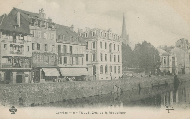Tulle : "Corrèze - 6 - Tulle, quai de la République".