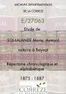 Répertoire alphabétique : A-V
