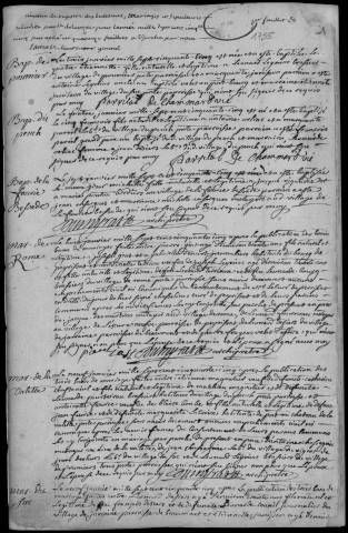 Baptêmes, mariages, sépultures (1755-1767)