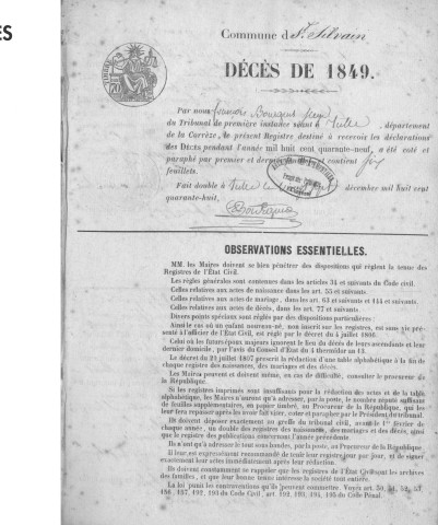 Décès (1849-1868)