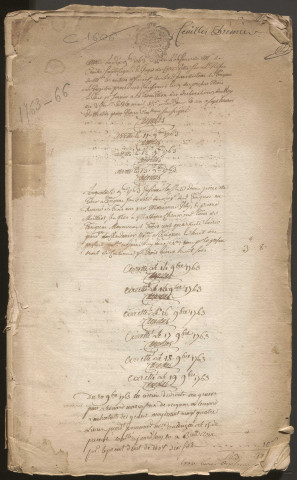 10 novembre 1763-1er juin 1766