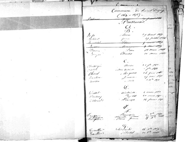 Tables décennales des décès (1893-1902)