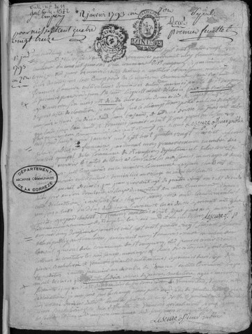 Décès et tables décennales des décès (1793-1802)