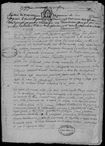Naissances, mariages, décès et tables (1793-1802)