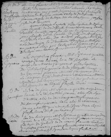 Baptêmes, mariages, sépultures (1782-1802)