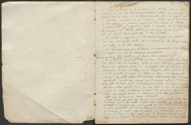 Délibérations du conseil municipal. 1er mai 1825-18 février 1838