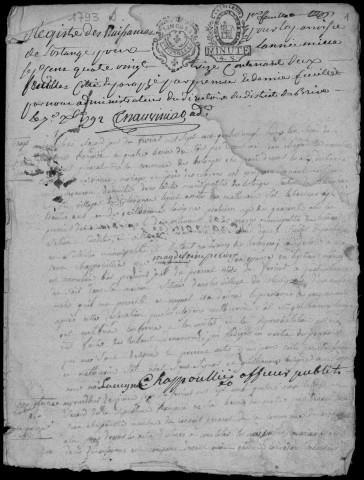 Naissances, Table des naissances, mariages, décès (1793-1802)