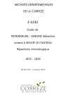 Répertoire chronologique : 8 août 1815-14 janvier 1819