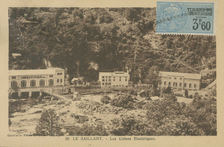 Voutezac : "20 Le Saillant. - Les usines électriques.".