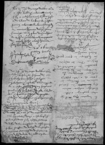 Baptêmes, mariages, sépultures (1610-1667)