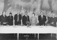 Réception de la délégation anglaise du réseau Buckmaster (1969-1970). Voyage scolaire des élèves (1969).