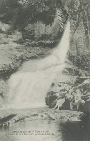 Gimel : "Gimel (Corrèze) - Parc Vuillier - Au pied de la "Redole" , seconde cascade".