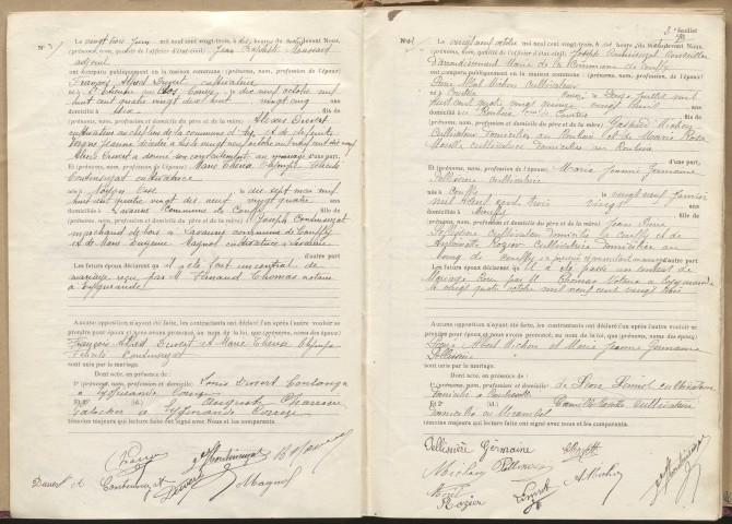 Naissances, mariages, décès (1923-1932).