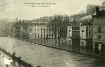 "Les inondations de Tulle, 24 mars 1912. Le Quai de la République".