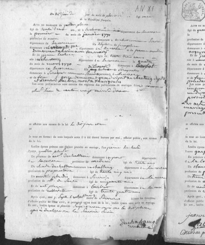 Mariages (1803-1848)