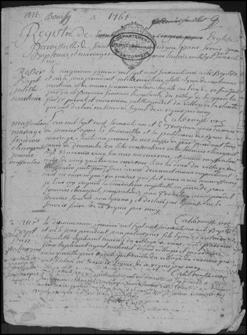 Baptêmes, mariages, sépultures (1761-1779)