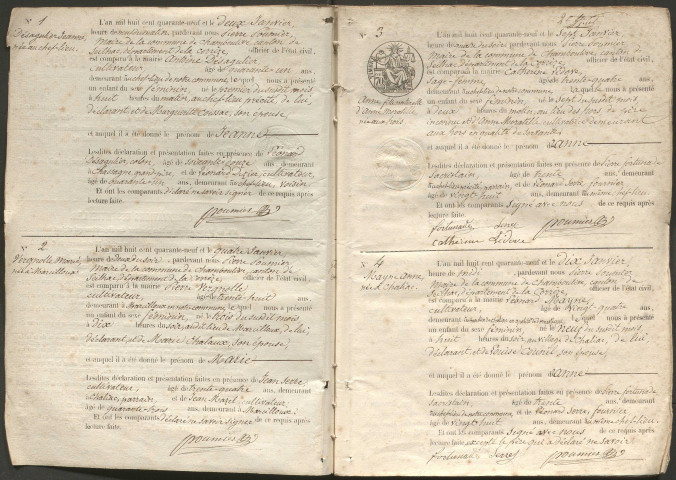 Naissances (1849-1858)