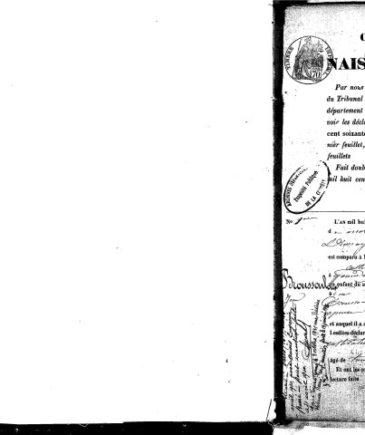 Naissances, mariages, décès (1863-1872)