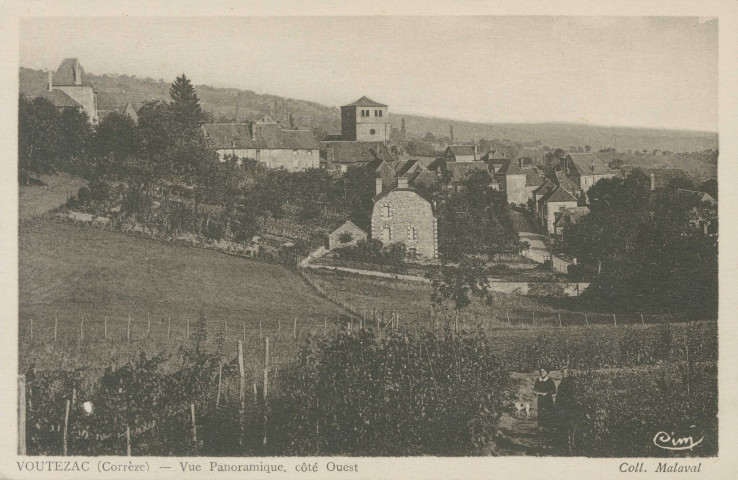 Voutezac : "Voutezac (Corrèze) - Vue panoramique, côté Ouest".