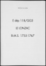 Baptêmes, mariages, sépultures (1755-1767)