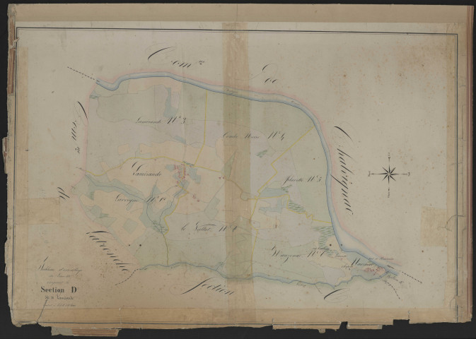 Tableau d'assemblage de la section D de Lamirande